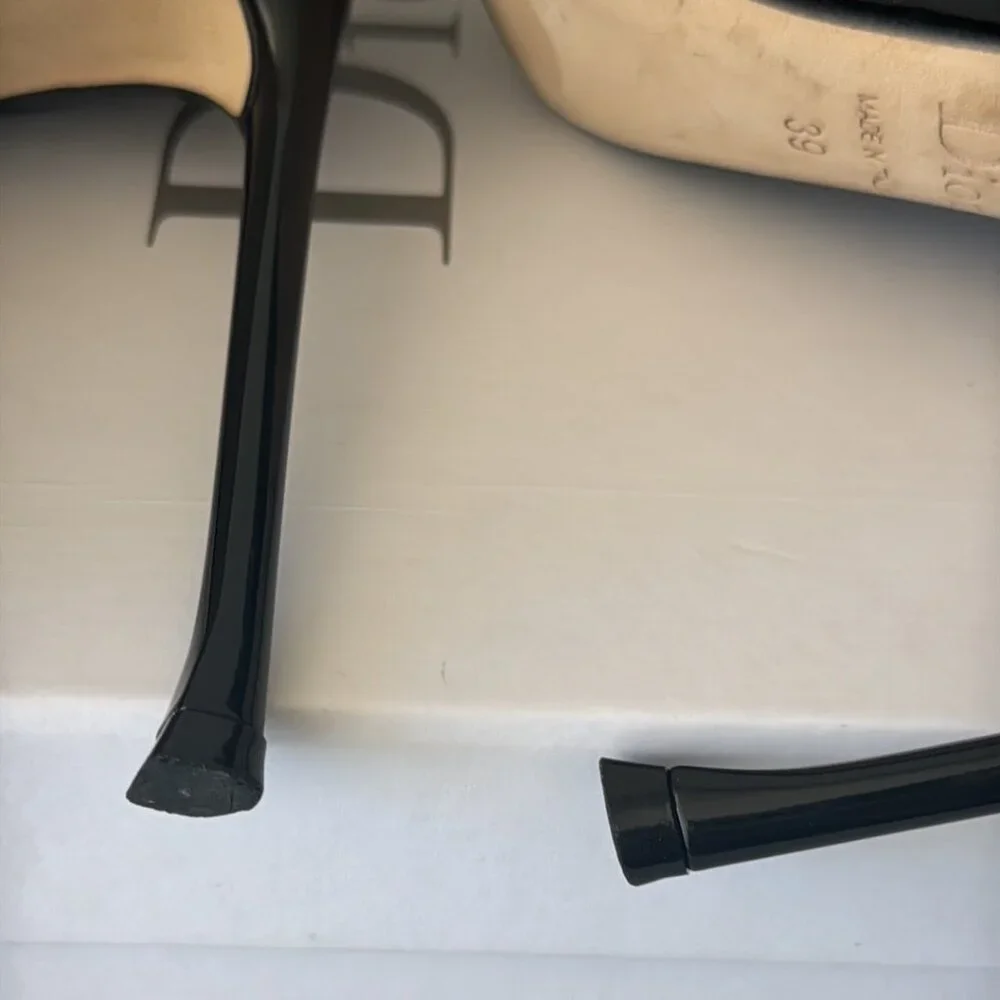 Dior Essence Patent Calfskin Black Pump size 39 heel 10 cm - Picture 10 of 12